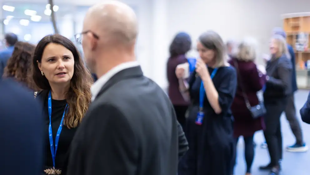 Coffee break and people networking.